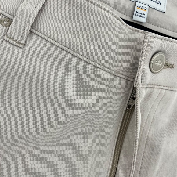 Peter Millar EB66 Mens 36x32 Chino Pants Khaki Beige Classic Fit 2-Way Stretch - Picture 5 of 14
